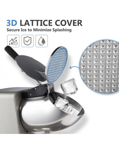 Máquina de Hielo Raspado YODHOSA 300W 130 kg/h Acero Inoxidable