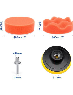 Kit de Pulido Automotriz Petutu 22 Piezas 80mm 2