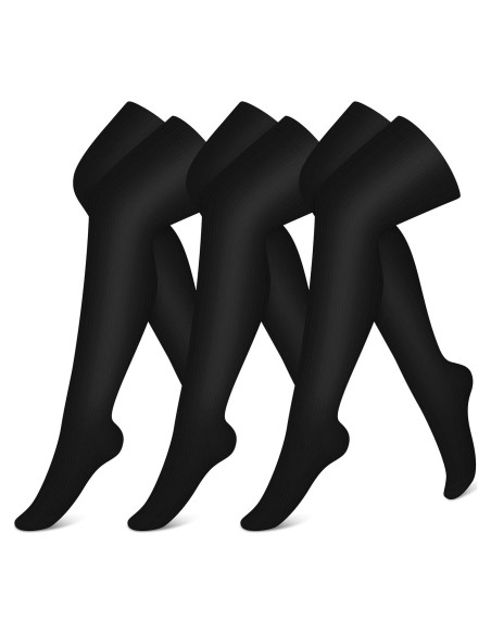 Medias de Compresión CHARMKING 3 Pares para Correr y Ciclismo