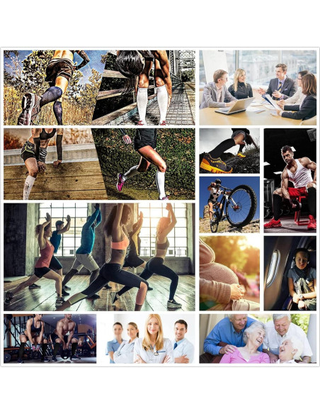 Medias de Compresión CHARMKING 3 Pares para Correr y Ciclismo