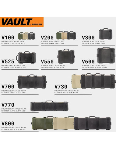Estuche Duro Pelican Vault V600 Negro para Equipos