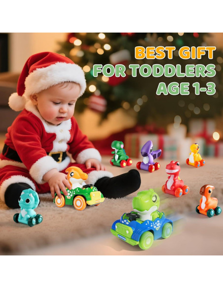 ALASOU Juguetes de Coche de Dinosaurio 10 Piezas con Alfombrilla