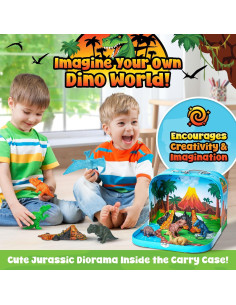 Juego de Maletín de Dinosaurios Team Power K217104 con 8 Figuras 2
