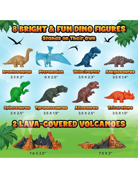 Juego de Maletín de Dinosaurios Team Power K217104 con 8 Figuras