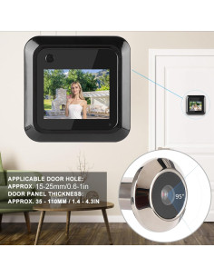 Visor de Puerta Digital Diydeg 2.4" LCD HD Cámara 0.3MP 2