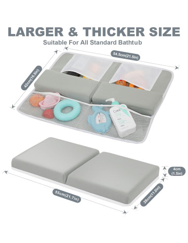 Cojín de Baño para Bebés TOUA con Soporte para Rodillas y Codos