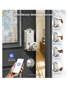 Cerradura Inteligente Veise VE018 - Huella Dactilar, App, IP55 2