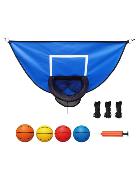 Aro de Baloncesto para Trampolín XATAMIO con Bomba y 4 Pelotas