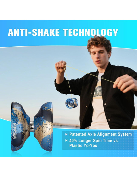 Yoyo Metálico TK2 Profesional para Niños y Adultos - Azul