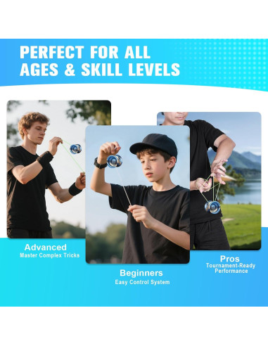 Yoyo Metálico TK2 Profesional para Niños y Adultos - Azul
