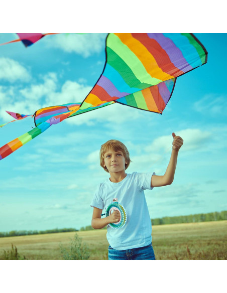 Juego de Carrete de Cometa Aoriher 3 Pcs 18 cm con Hilo 200 m