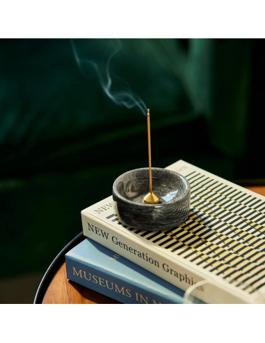 Soporte de Incienso de Mármol PHINILUX 7.62 cm Gris