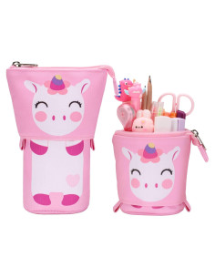 Estuche de Lápices Telescópico BrainyBees Unicornio Rosa 20.5cm