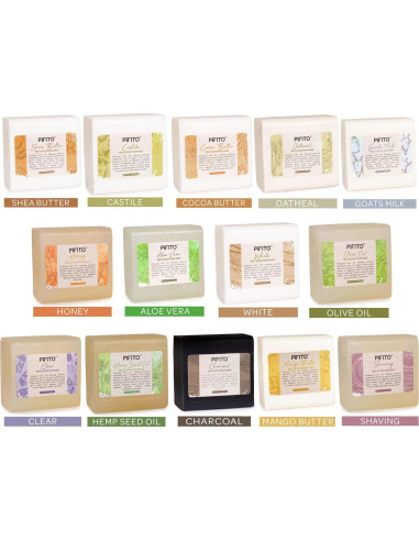 Muestra de Base de Jabón Pifito Melt and Pour 3.18 kg - 7 Variedades