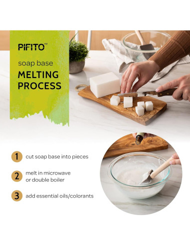 Muestra de Base de Jabón Pifito Melt and Pour 3.18 kg - 7 Variedades
