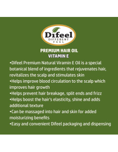 Difeel Aceite Natural para Cabello - Vitamina E 200g (4-Pack) 2