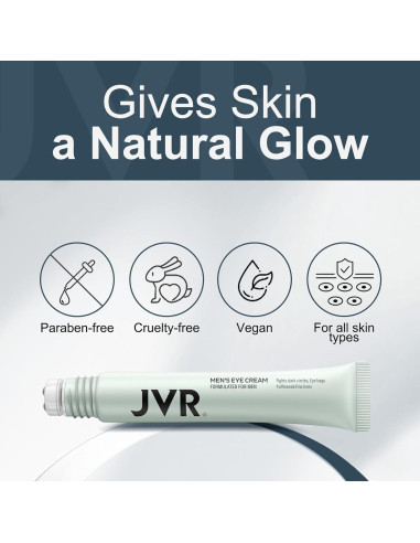 Crema para Ojos JVR con Cafeína y Rodillo 20 ml - Anti-Ojeras