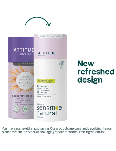 Desodorante Vegano ATTITUDE Manzanilla 85g Piel Sensible