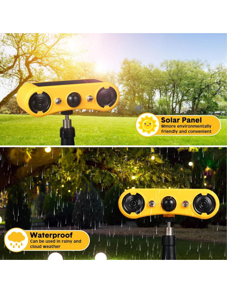 Alarma de Movimiento Solar Qualirey 2 Paquete 129dB 4 Modos