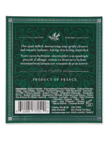 Jabón en Cubo 200g Pre de Provence Bergamota y Tomillo