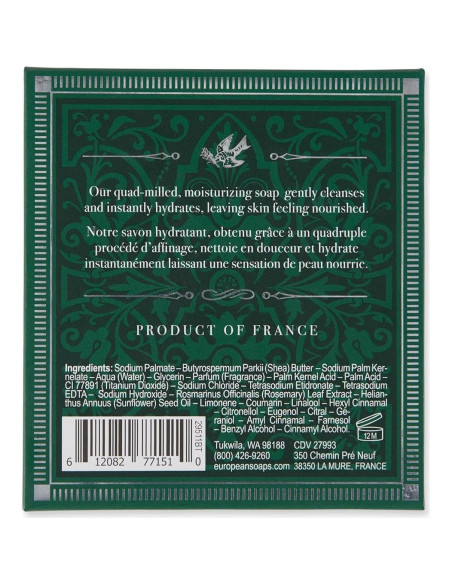 Jabón en Cubo 200g Pre de Provence Bergamota y Tomillo