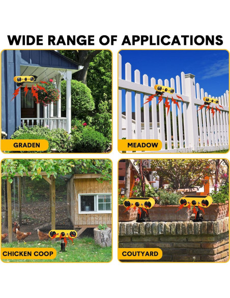 Alarma de Movimiento Solar Qualirey 2 Paquete 129dB 4 Modos