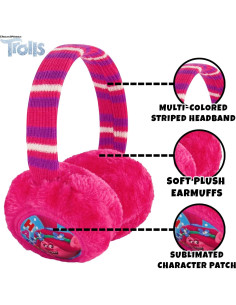 Conjunto de Gorro y Guantes Dreamworks Trolls Poppy Niñas 4-7 2