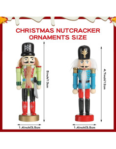 Juego de 11 Piezas Adornos Cascanueces Gejoy Navidad 2