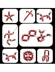 Bolígrafo Antiestrés Magnético Wercow Rojo Juguete Multifuncional 2