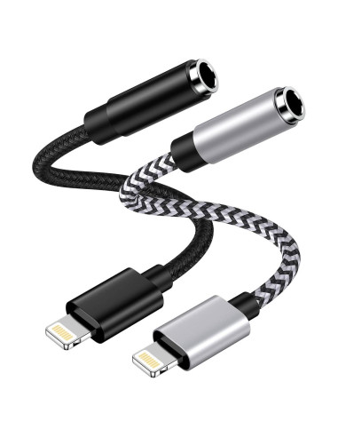 Adaptador de 3.5mm a Lightning Haoano - 2 Piezas, 18cm