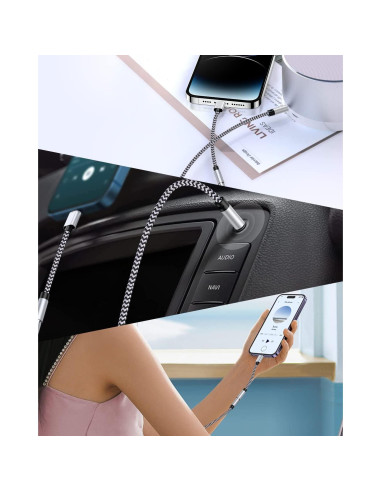 Adaptador de 3.5mm a Lightning Haoano - 2 Piezas, 18cm