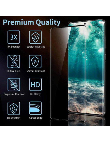 Paquete de 3 Protectores de Pantalla Vidrio Templado Arshek S21 Ultra