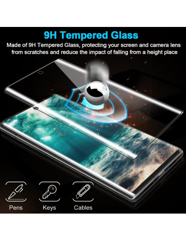 Paquete de 3 Protectores de Pantalla Vidrio Templado Arshek S21 Ultra