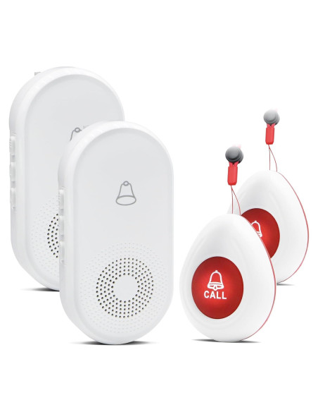 Botón de Llamada SOS Inalámbrico XAXAPOOBAG 1000 Pies