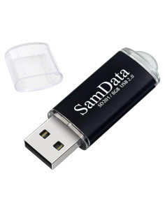 Unidad Flash USB 8GB SamData 2.0 con LED - Negro