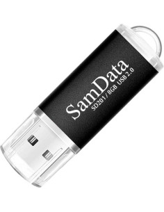 Unidad Flash USB 8GB SamData 2.0 con LED - Negro 2