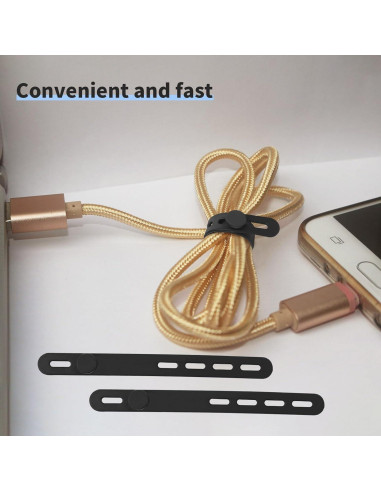 Bridas de Silicona Reutilizables HFZRZFH - 10 Pcs Organizador de Cables