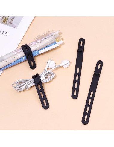 Bridas de Silicona Reutilizables HFZRZFH - 10 Pcs Organizador de Cables