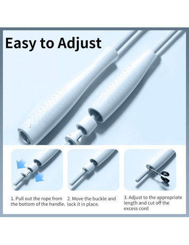 Cuerda de Saltar Ajustable Crhoeiq para Niños 3m Rosa