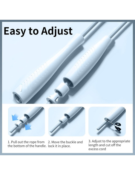 Cuerda de Saltar Ajustable Crhoeiq para Niños 3m Rosa