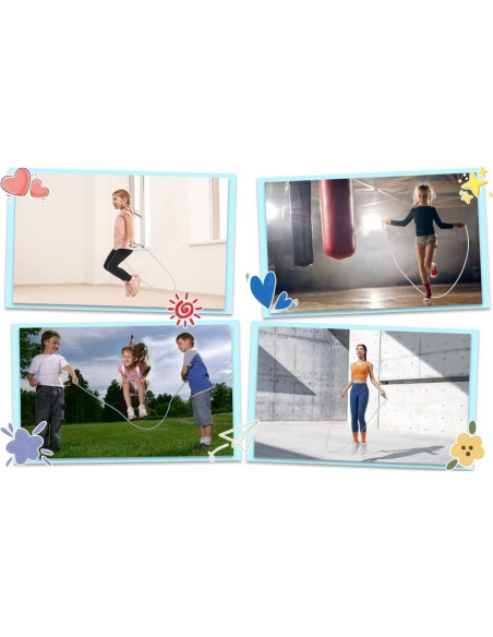 Cuerda de Saltar Ajustable Crhoeiq para Niños 3m Rosa