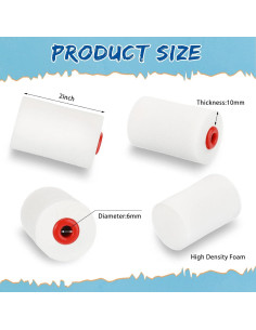 60 Fundas de Rodillo de Pintura de Espuma Mini 5.08 cm Nuogo 2