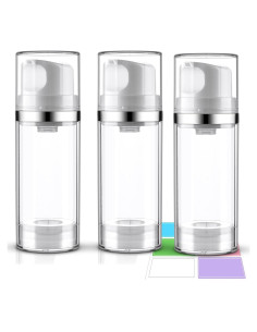 Botellas de bomba sin aire Decorniqu 100ml 3 Pack viaje