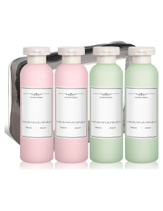 Botellas de Viaje ElevateTech 200ml a Prueba de Fugas 4Pcs