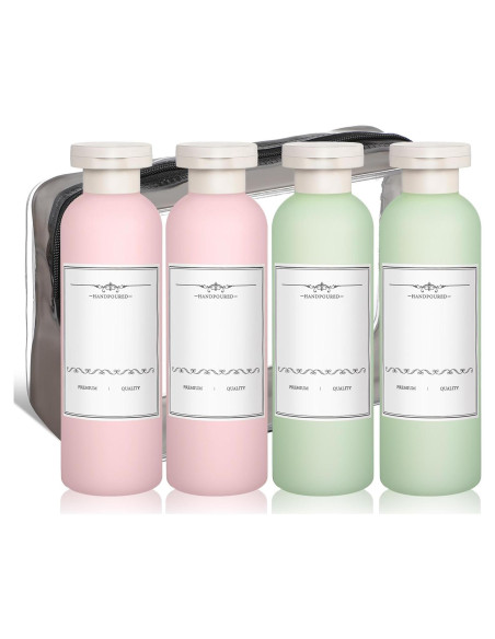 Botellas de Viaje ElevateTech 200ml a Prueba de Fugas 4Pcs