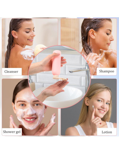 Botellas de Viaje ElevateTech 200ml a Prueba de Fugas 4Pcs