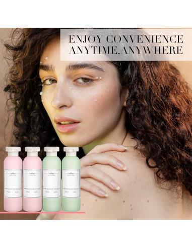 Botellas de Viaje ElevateTech 200ml a Prueba de Fugas 4Pcs