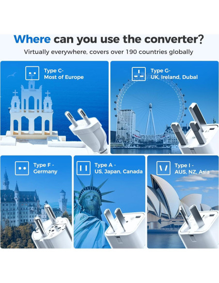 Convertidor de Voltaje DOACE 800W Onda Sinusoidal Pura 220V a 110V