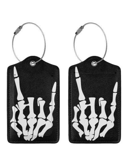 Etiquetas de Equipaje Vridoyt Calavera 2 Pcs 11.6x7.3cm