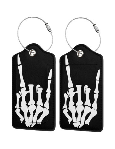 Etiquetas de Equipaje Vridoyt Calavera 2 Pcs 11.6x7.3cm